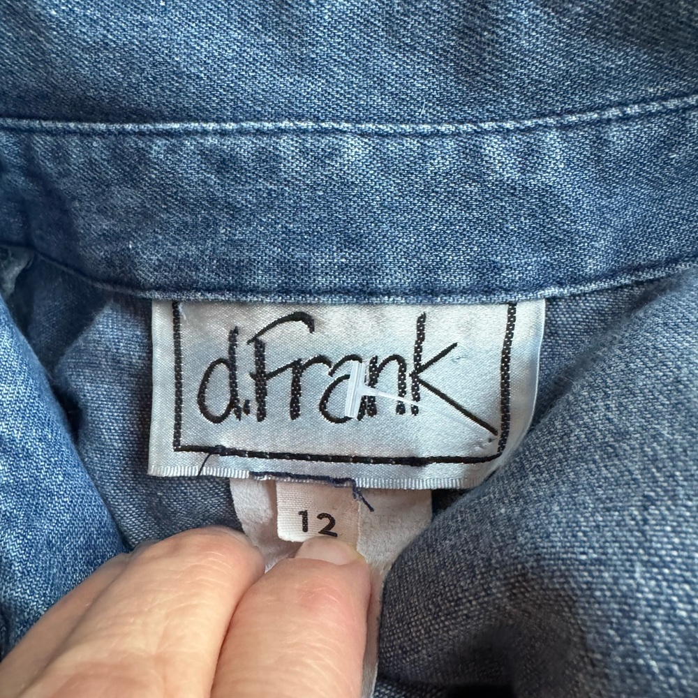 1980s d. Frank 100% Cotton Lightweight‎ Denim Jumpsuit - Picture 11 of 12